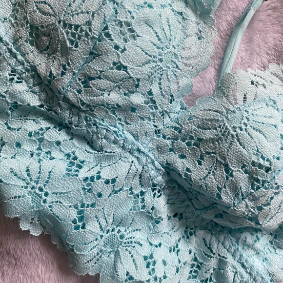 PINK blue lacy bralette - Picture 4 of 4